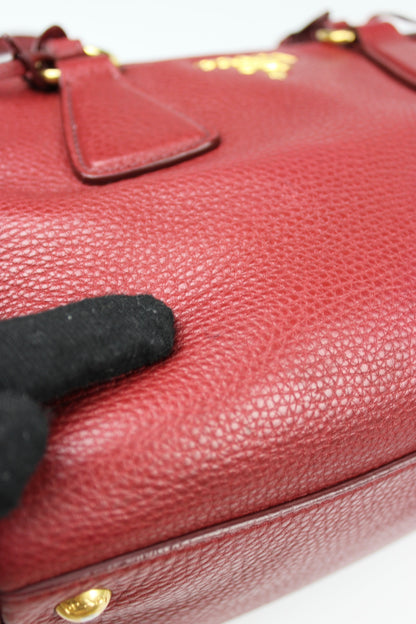 Prada Vit Daino Bauletto Leather Bag