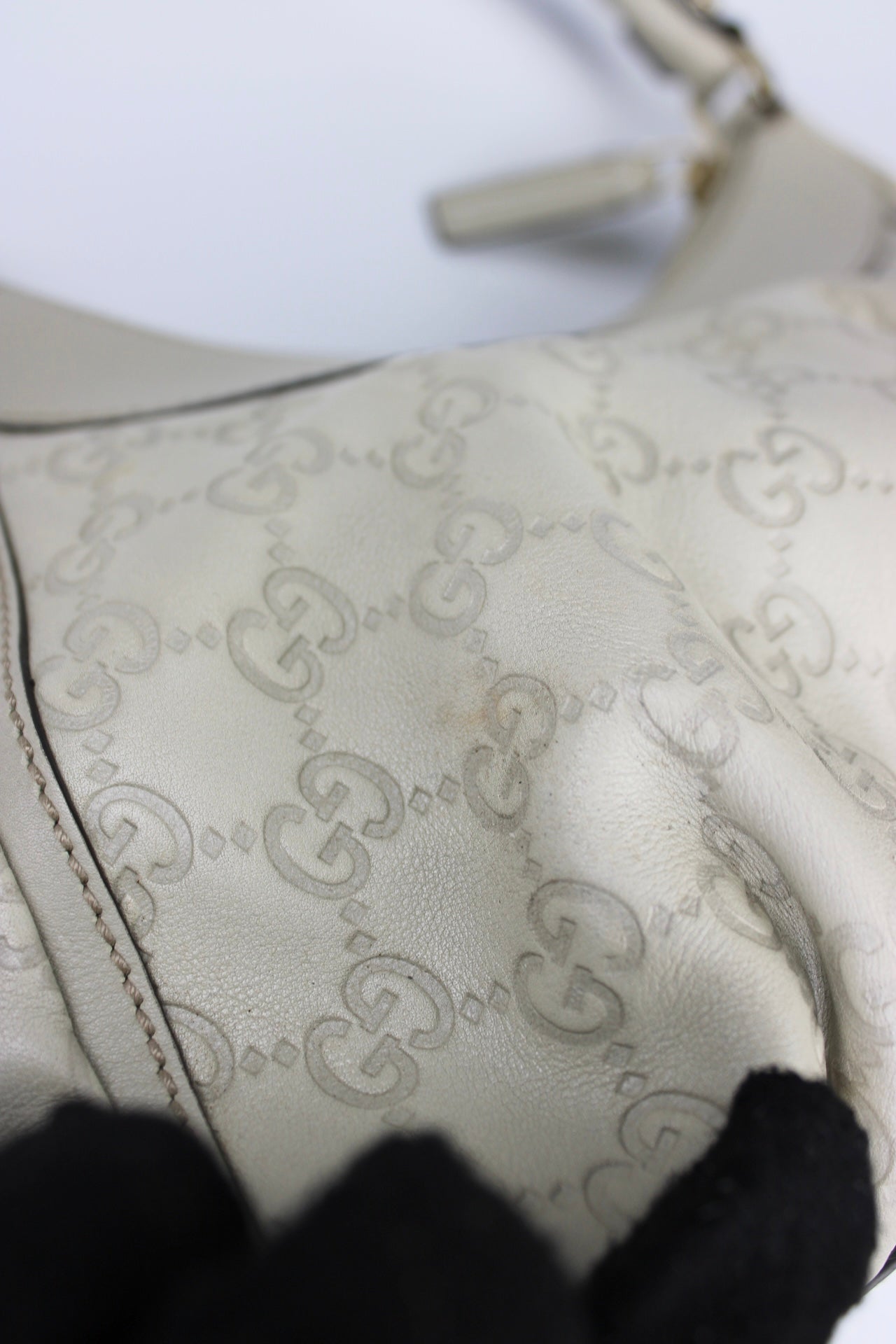Gucci Monogram Abbey Leather Bag