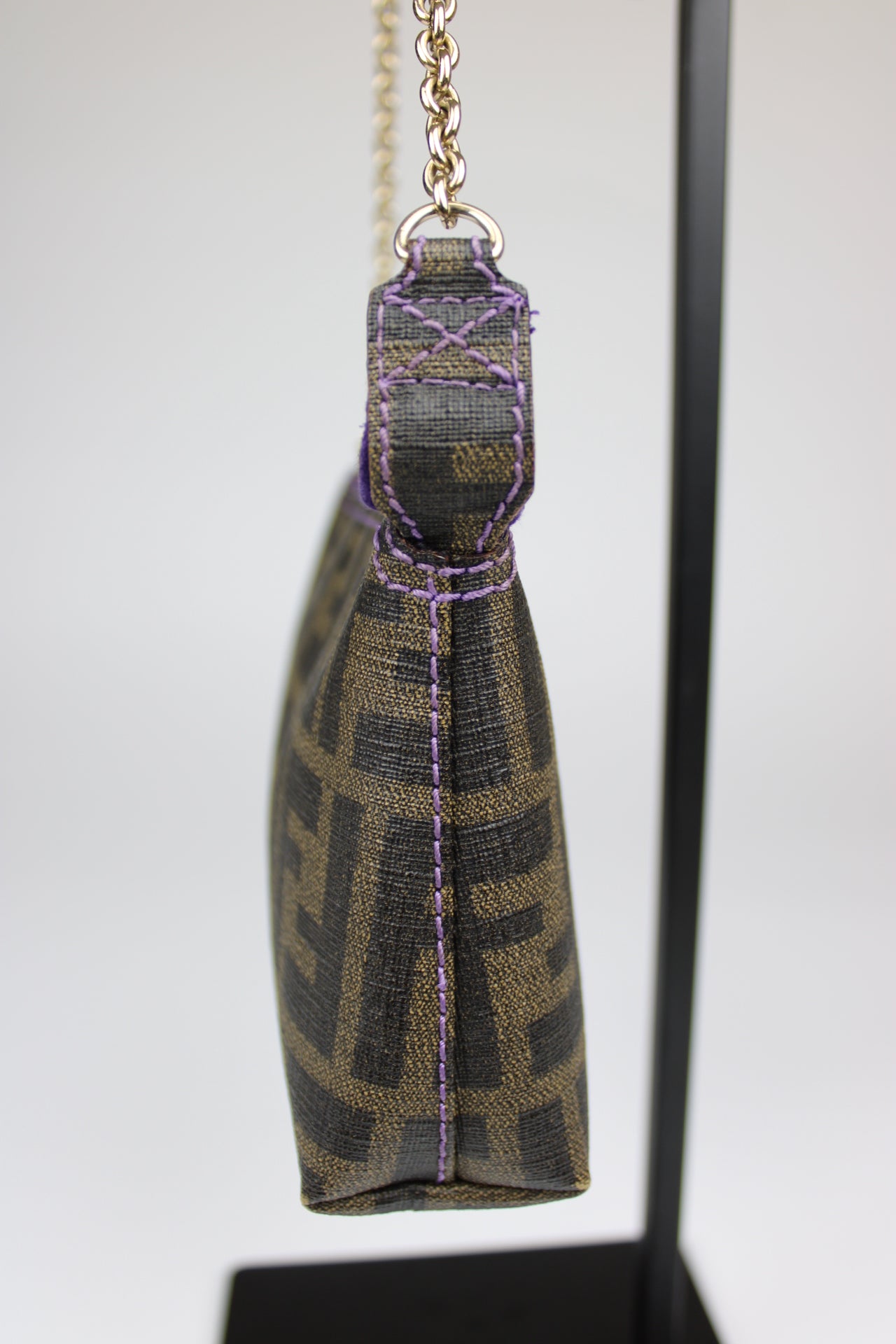 Fendi Zucca Chain Strap Pochette Bag