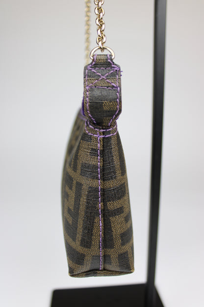 Fendi Zucca Chain Strap Pochette Bag