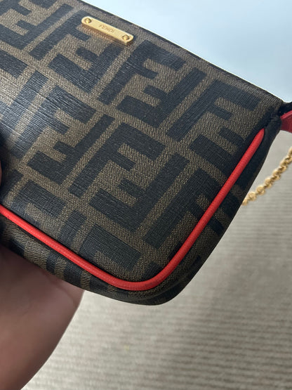 Fendi Zucca Chain Pochette Bag