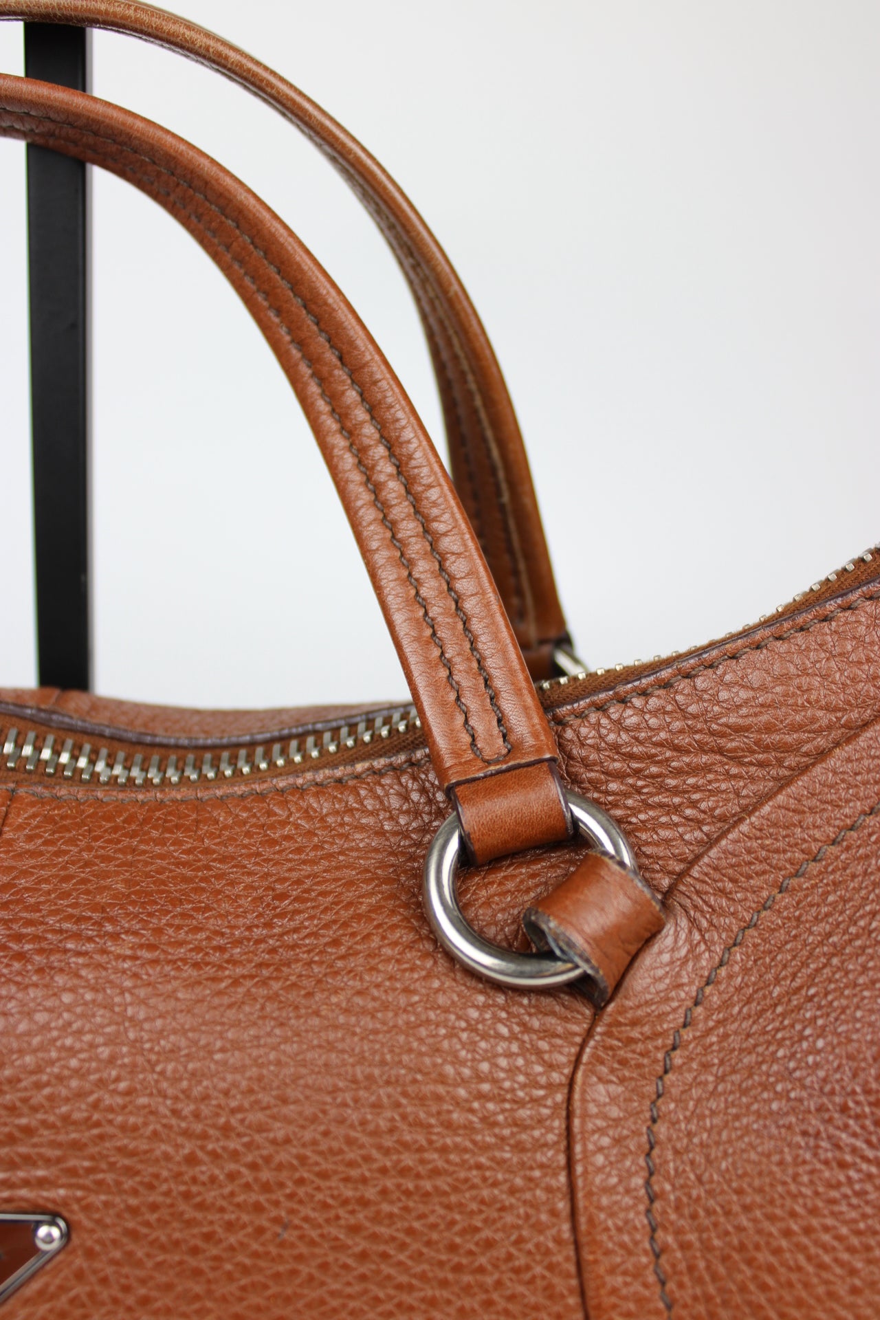 Prada Vit Daino Leather Two Way Bag