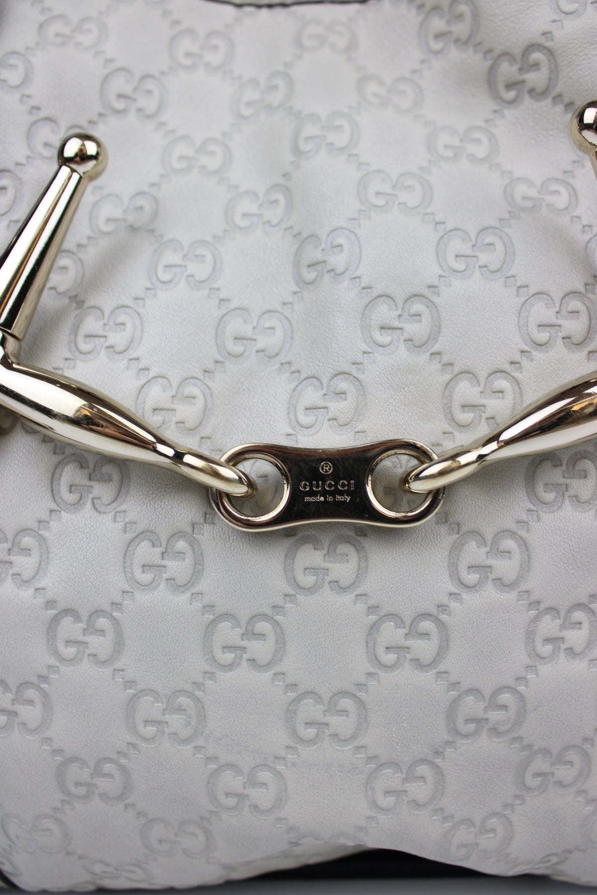 Pre-owned Gucci Monogram 85th Anniversary Leather Jackie Bag