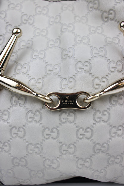Pre-owned Gucci Monogram 85th Anniversary Leather Jackie Bag