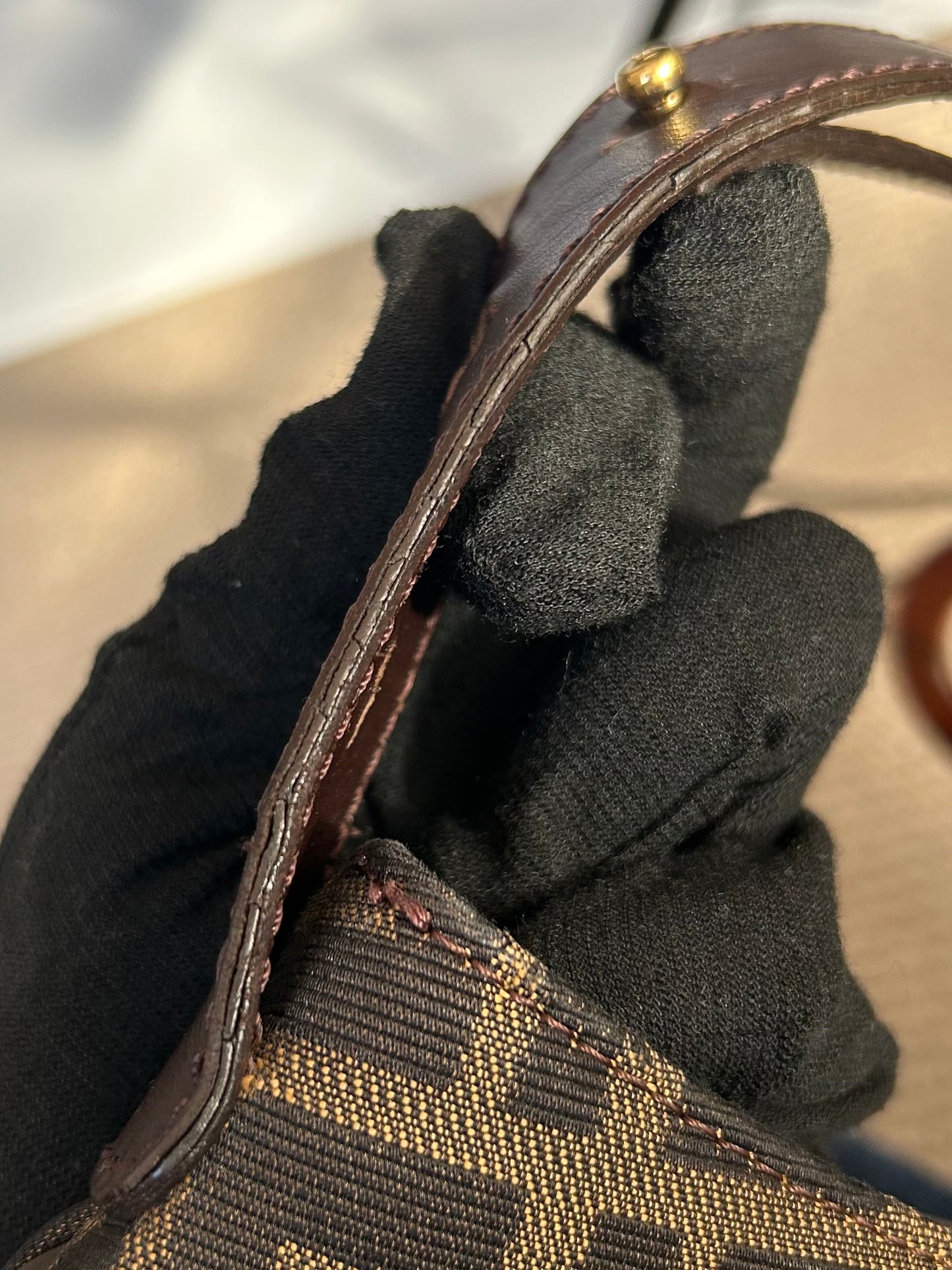 Fendi Zucca Oyster Shoulder Bag