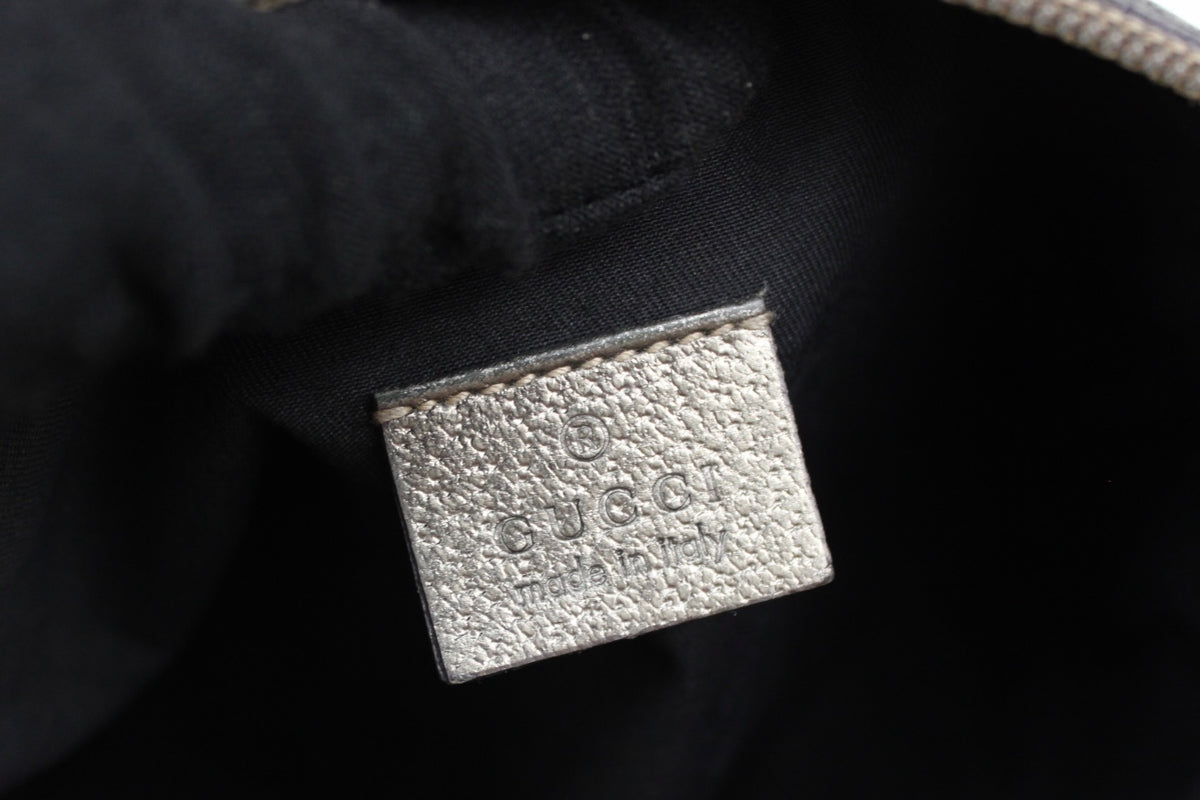 Pre-owned Gucci Monogram Abbey D-Ring Pochette Bag