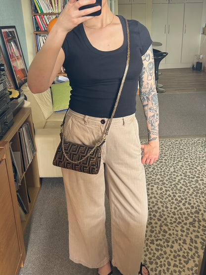 Fendi Zucca 2-Way Pochette Bag
