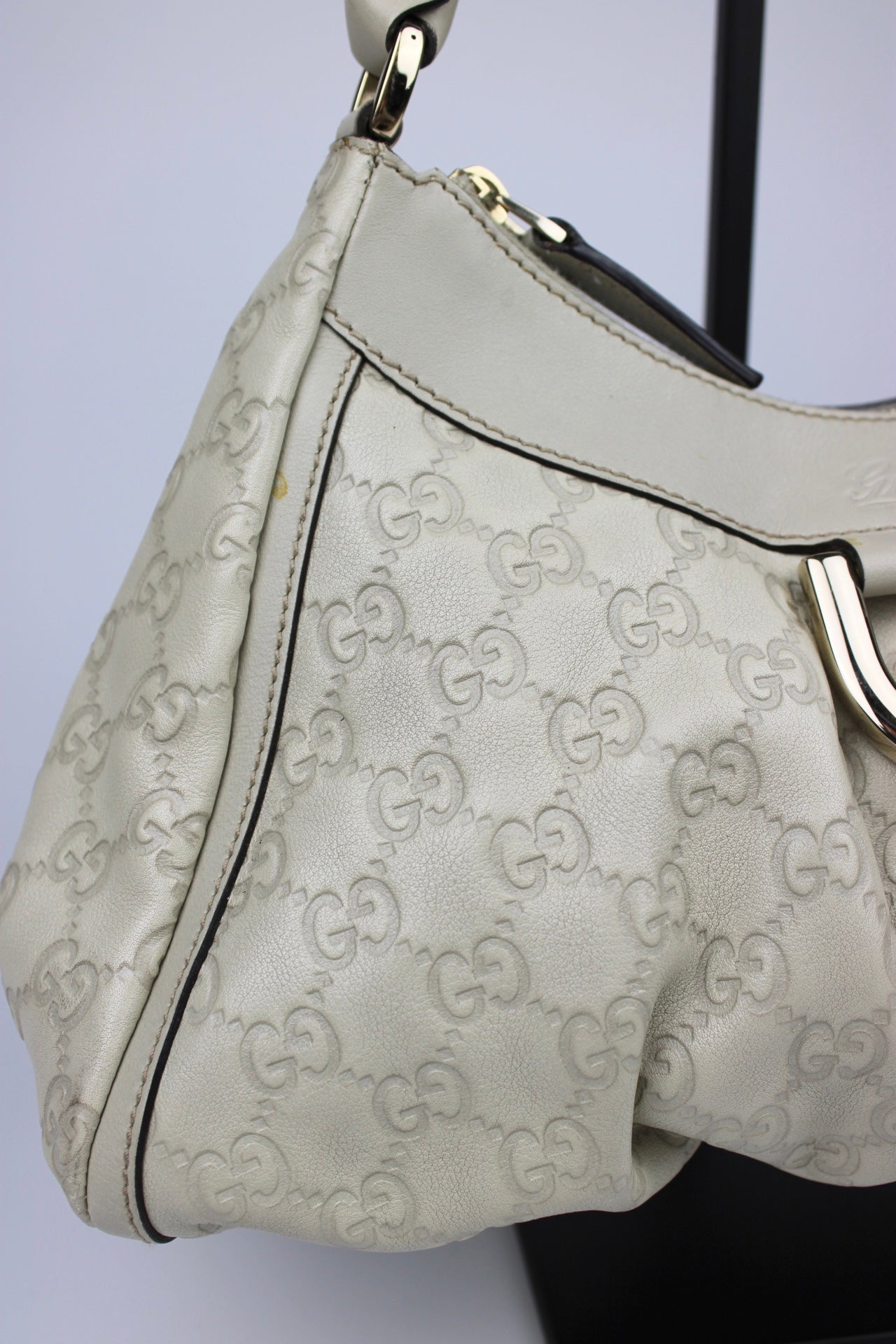 Gucci Monogram Abbey Leather Bag