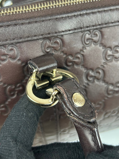 Pre-owned Gucci Guccissima Monogram Leather Heart Interlocking GG Tote Bag