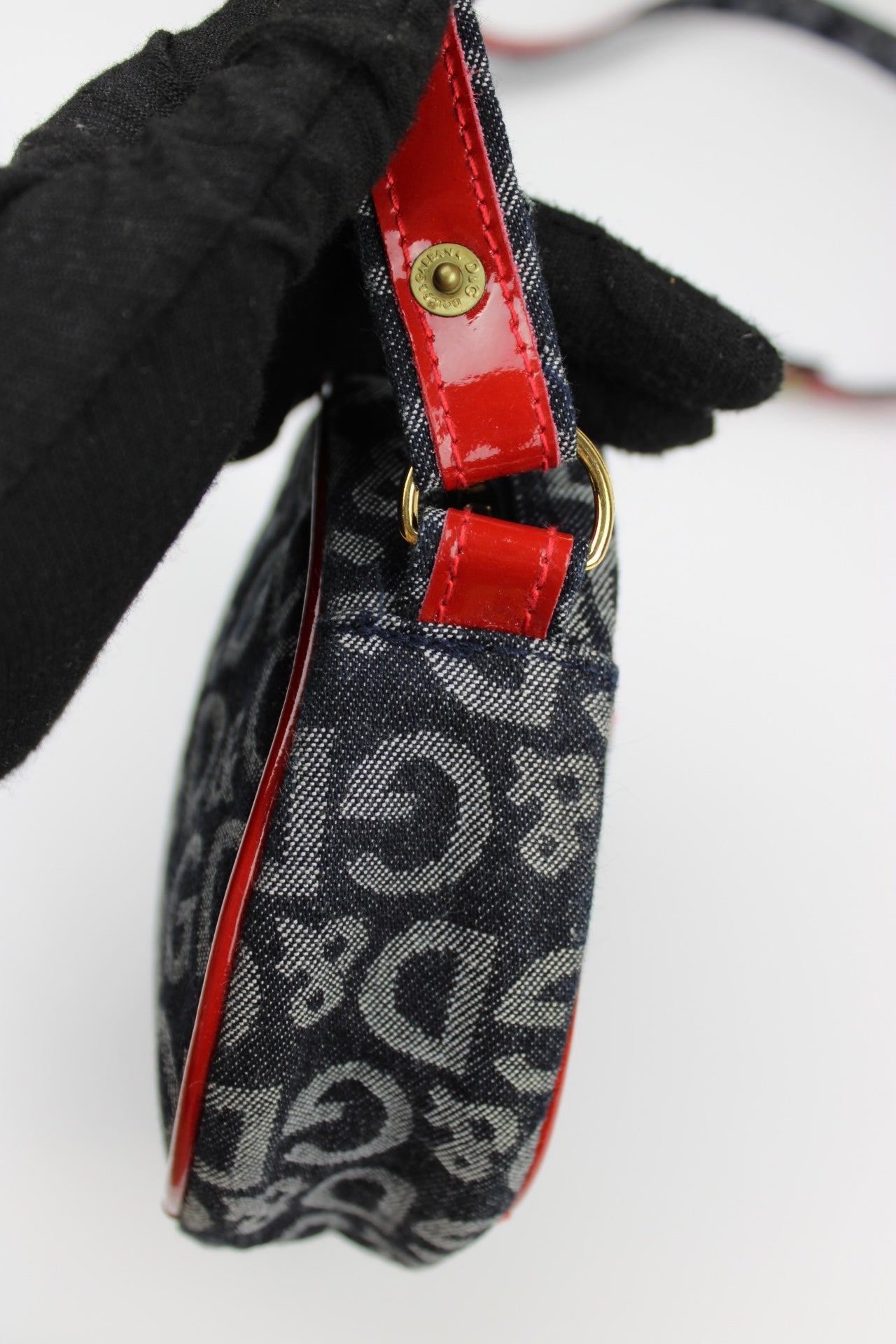 Dolce & Gabbana Monogram Denim Cross Body Bag