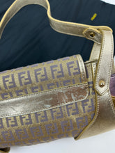 Load image into Gallery viewer, Fendi Zucchino Metallic Leopard Print Compilation Bag
