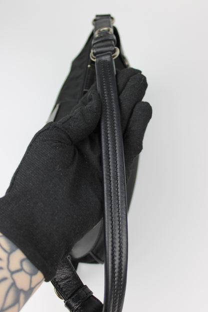 Prada Nylon & Leather Shoulder Bag