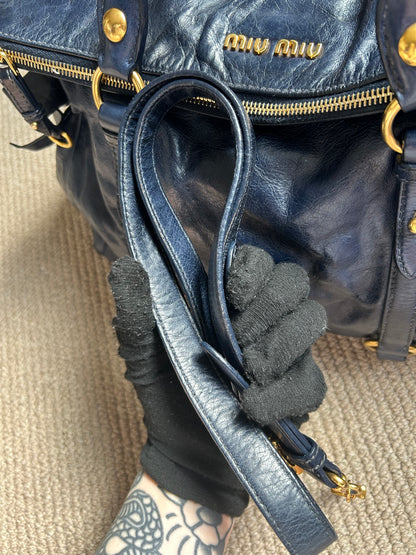 Miu Miu Navy Bow 2-Way Bag