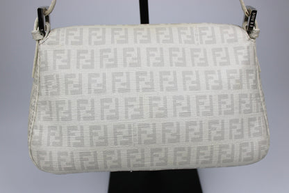 Fendi Zucchino Chain Strap Mini Baguette Bag
