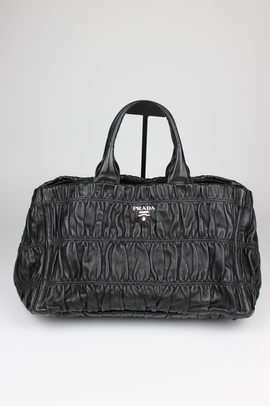 Prada Gaufre Nappa Leather Hobo Tote Bag