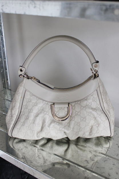 Gucci Monogram Abbey Leather Bag