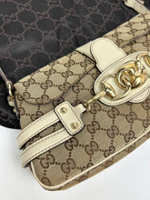 Load image into Gallery viewer, Gucci Monogram Horsebit Shoulder Bag
