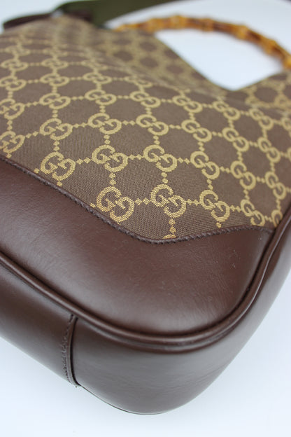 Gucci Monogram Bamboo Shoulder Bag