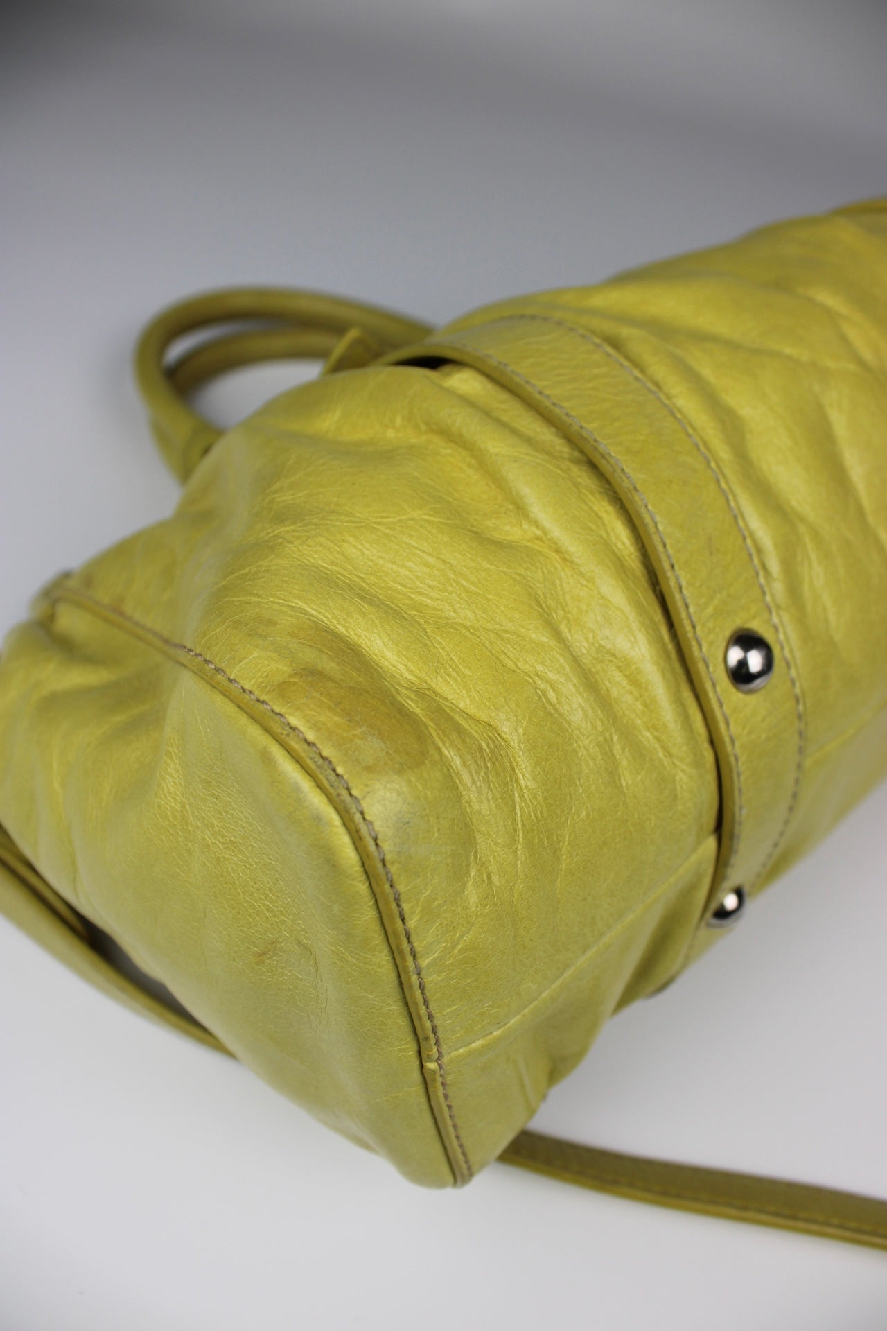 Miu Miu Yellow Vitello 2-Way Bag