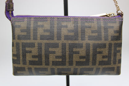Fendi Zucca Chain Strap Pochette Bag
