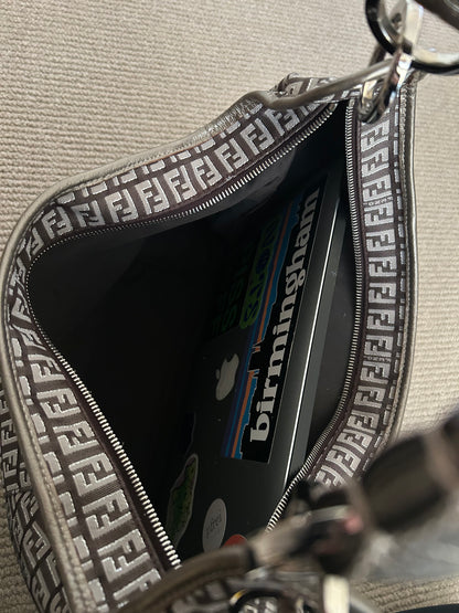 Fendi Zucchino Hobo Shoulder Bag