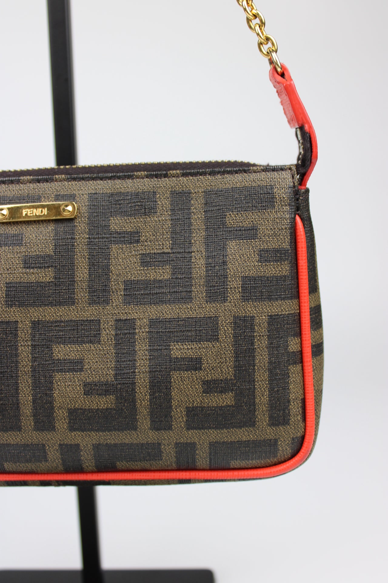 Fendi Zucca Chain Pochette Bag