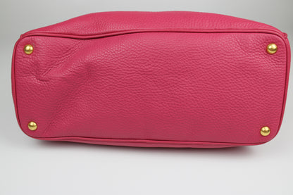 Prada Vitello Daino 2-Way Pink Tote Bag