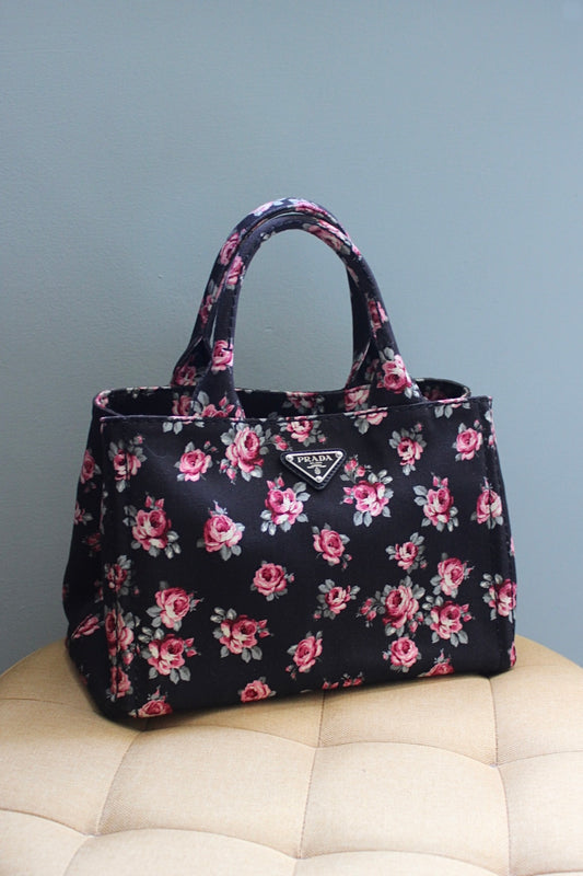 Prada Floral Canapa Bag