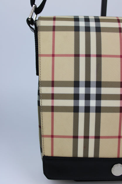 Pre-owned Burberry Nova Check Messenger Bag 2003