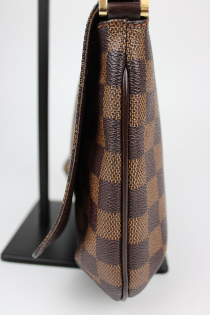 Pre-owned Louis Vuitton Damier Ebene Musette Tango Shoulder Bag 2002