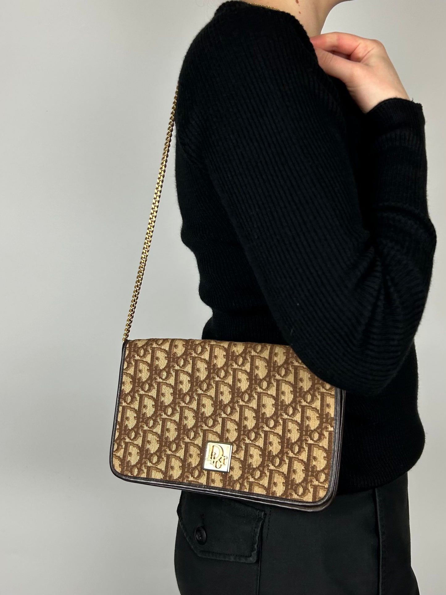 Dior Monogram Shoulder Bag 1980s