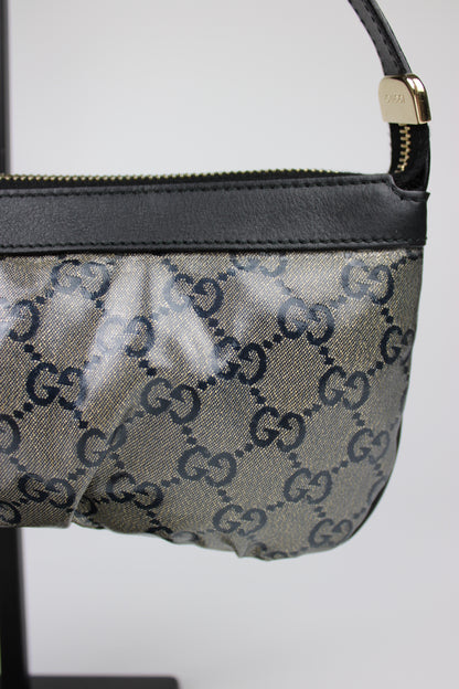Gucci Monogram Charm Patent Pochette Bag