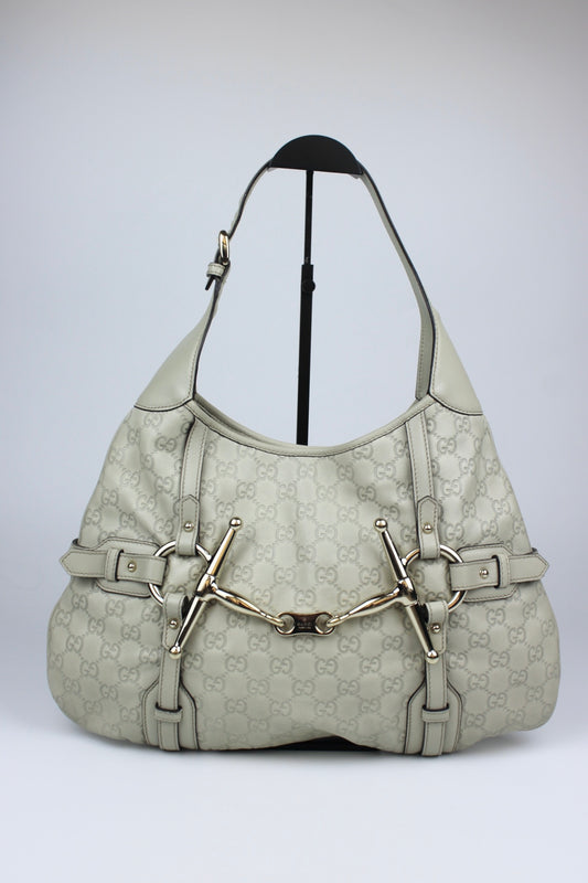 Pre-owned Gucci Monogram 85th Anniversary Leather Jackie Bag