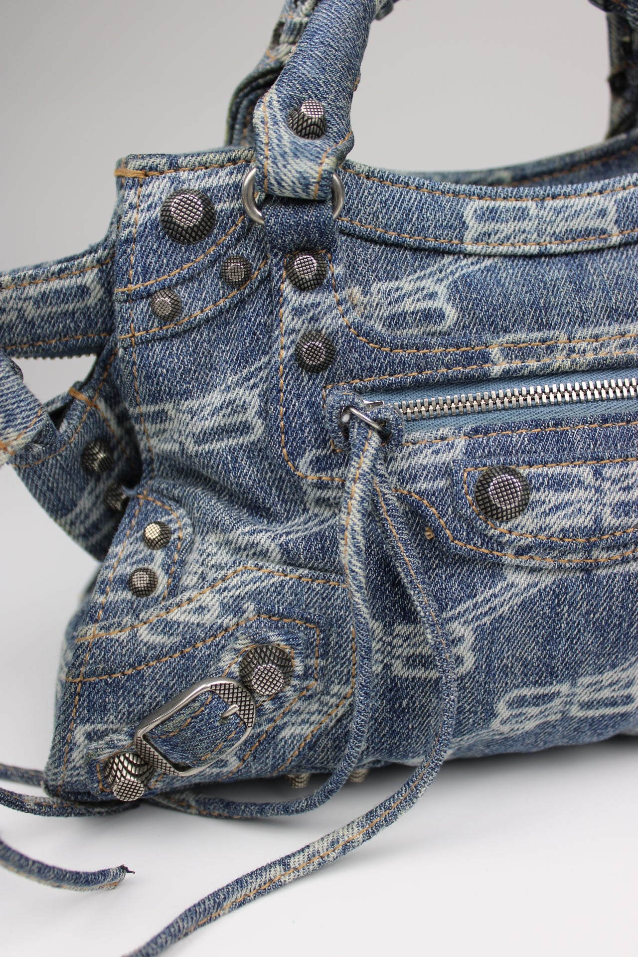 Balenciaga Denim Neo Cagole XS City Bag