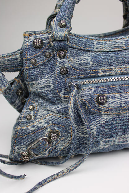 Balenciaga Denim Neo Cagole XS City Bag