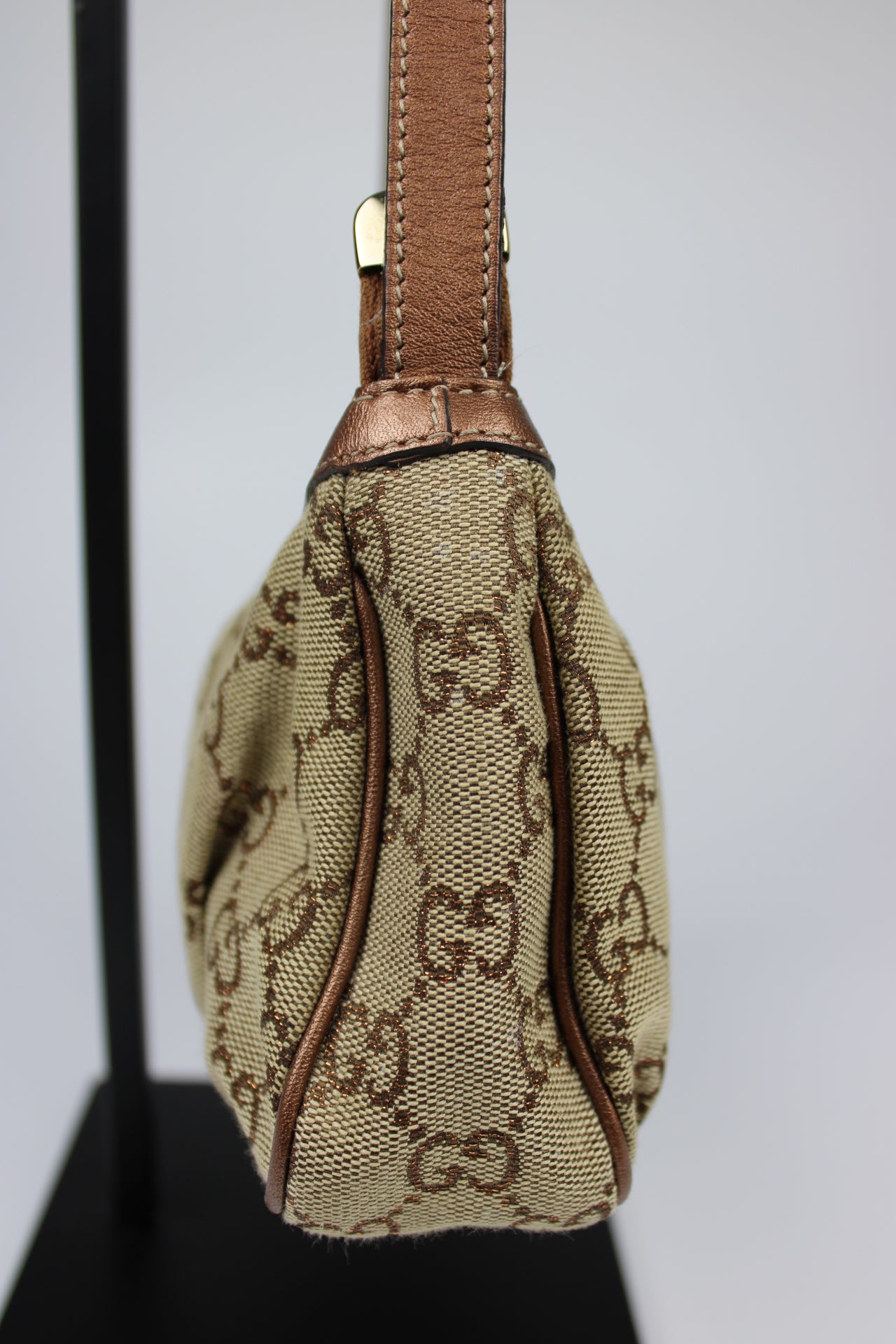 Gucci Monogram Pleated Charmy Pochette