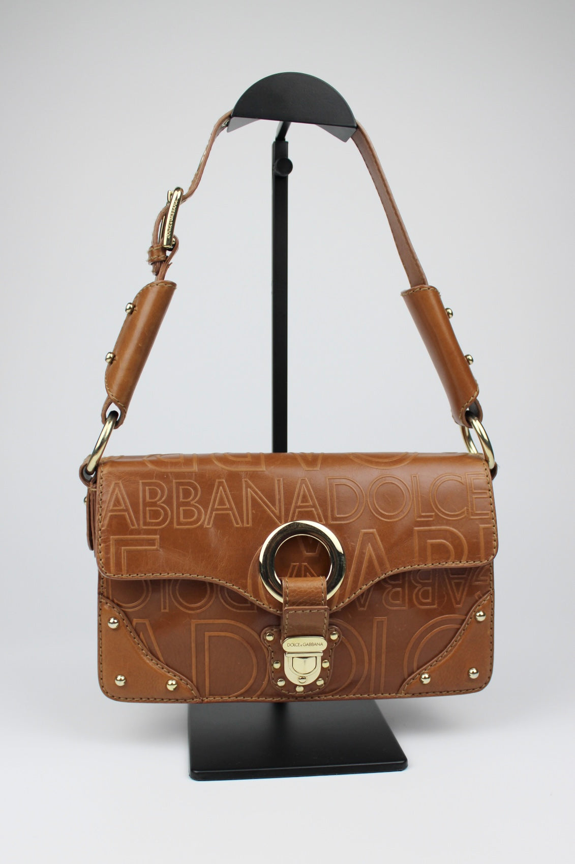 Dolce & Gabbana Leather Baguette Shoulder Bag