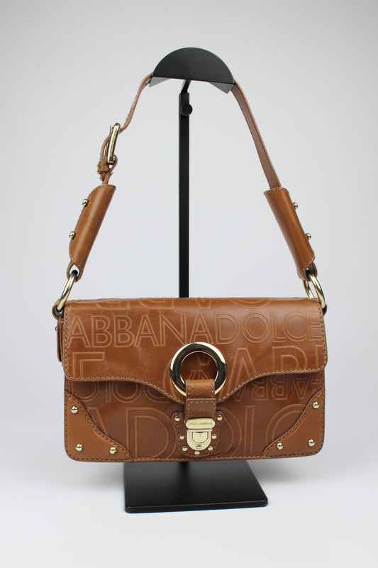 Dolce & Gabbana Leather Baguette Shoulder Bag
