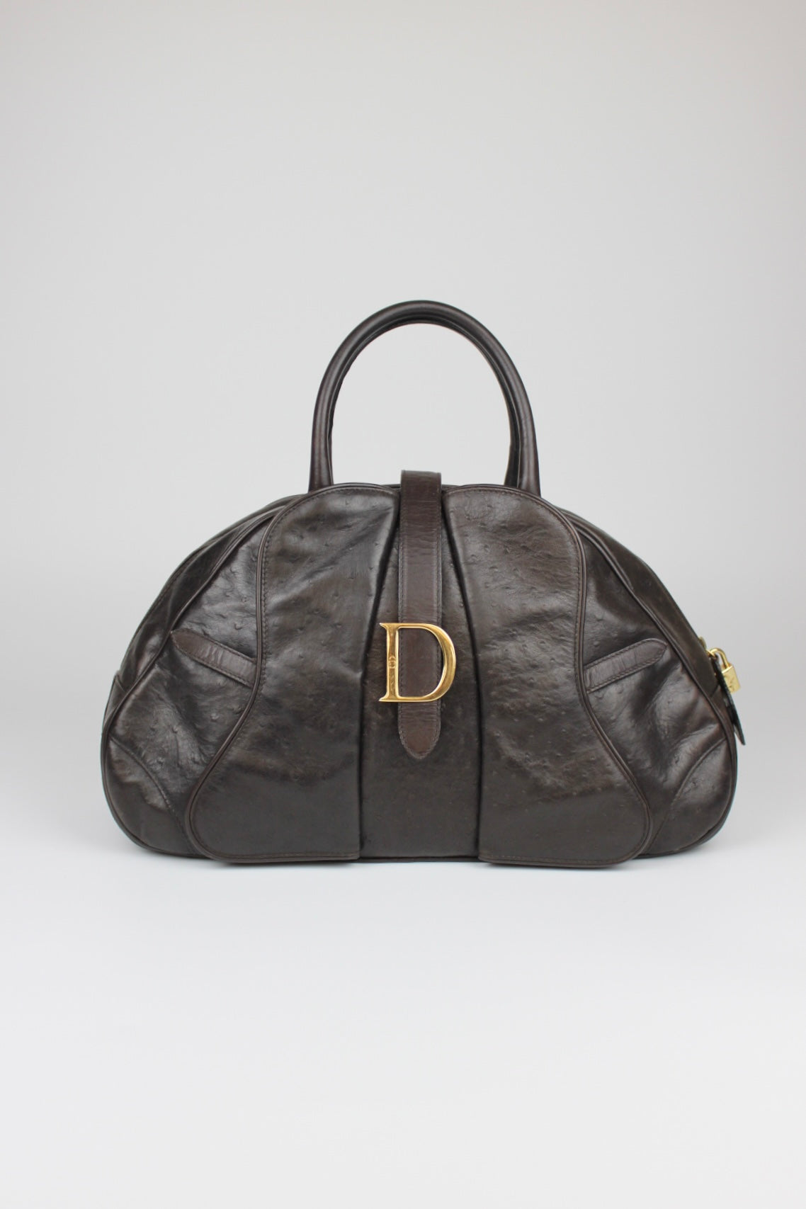 Dior Ostrich Leather Double Saddle Bag 2000