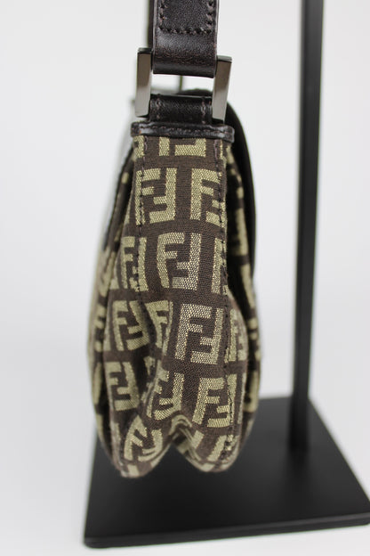 Fendi Zucchino Drawstring Baguette Bag