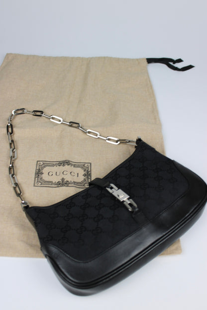 Gucci Monogram Chain Strap Mini Jackie Bag (Restored)