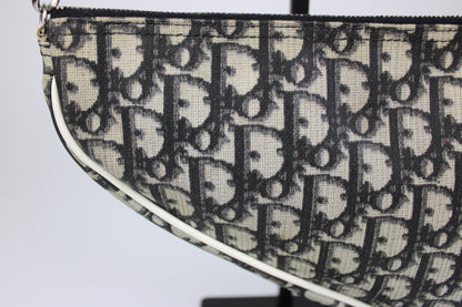 Pre-owned Dior Blue Monogram Mini Saddle Bag 2002