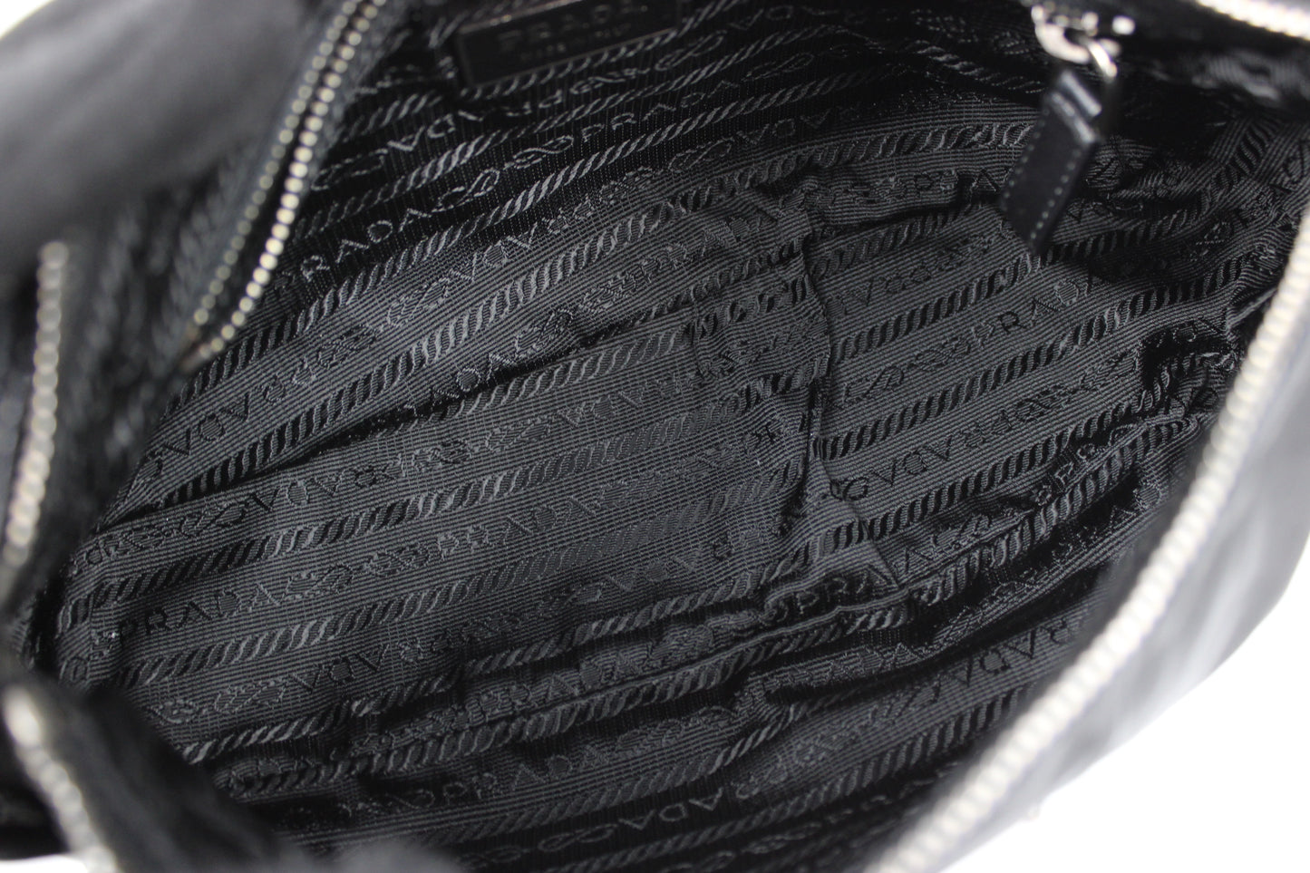 Prada Nylon & Leather Shoulder Bag