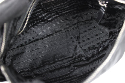 Prada Nylon & Leather Shoulder Bag
