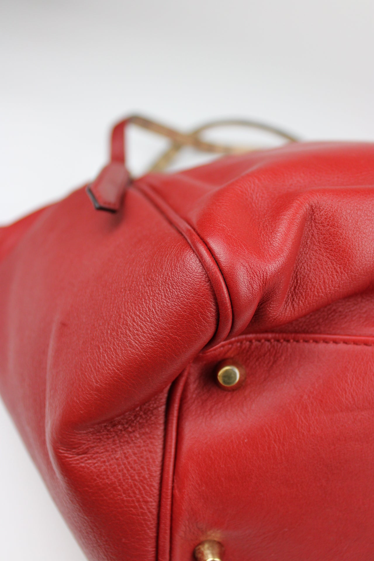 Burberry Leather Canterbury Tote Bag Red