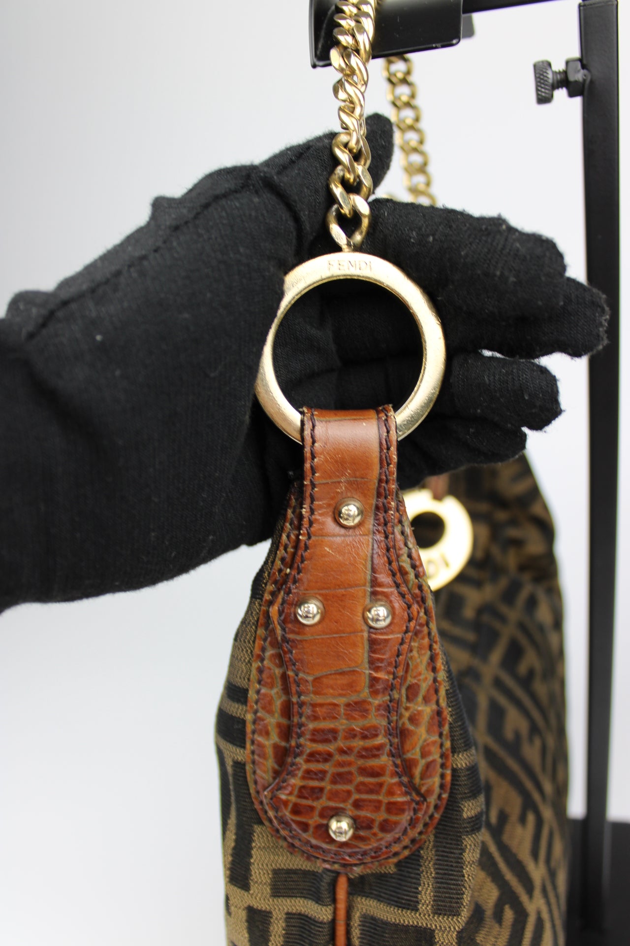 Fendi Zucca Chain Strap Bag