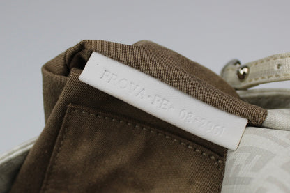 Fendi Zucchino Chain Strap Mini Baguette Bag