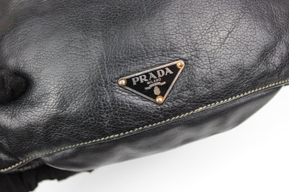 Pre-owned Prada Leather Navy Shoulder Pochette Bag