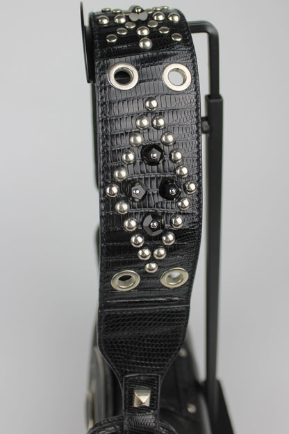 Prada Nappa Leather Beaded Shoulder Bag