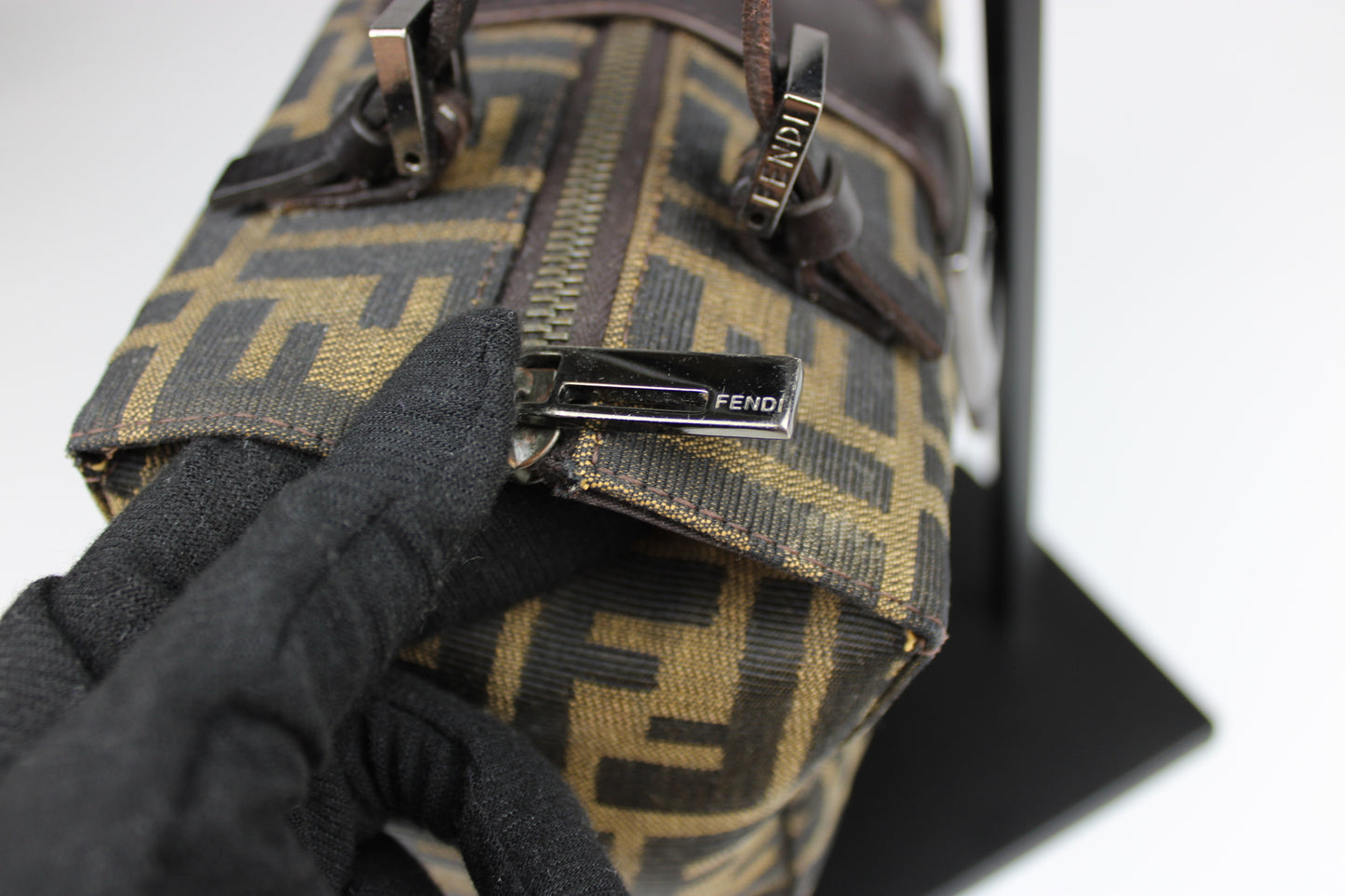 Fendi Zucca Box Baguette Bag
